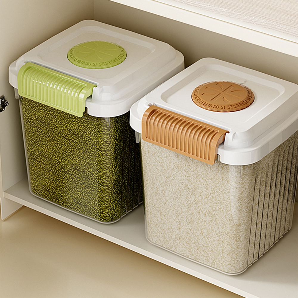 กล่องเก็บข้าวสาร กล่องใส่ข้าวสาร กล่องใส่อาหารแห้ง  มีให้เลือก 4 ขนาด องกันความชื้น เกรดอาหาร ปิดผนึกเพื่อคงความสดใหม่ - รูปที่ 3