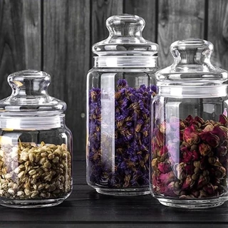 AMORN - (Ocean) B02523G0000 Pop Jar (650ml.) - ขวดโหล ขวดโหลกลมฝาแก้ว ขวดโหลป๊อปจา โหลแก้วเก็บอาหารแห้ง