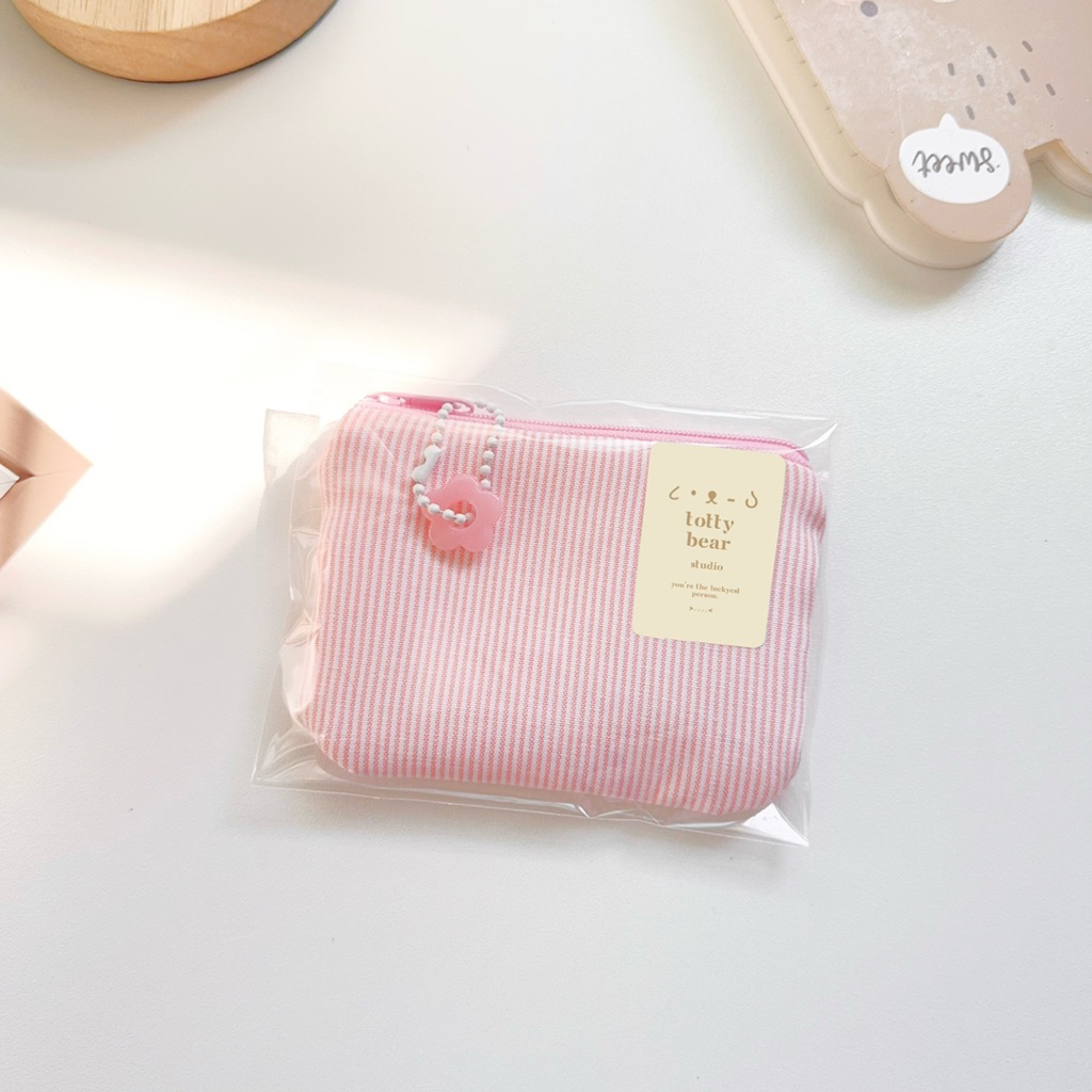 tottybear l Pink mini pouch collection กระเป๋าใส่เหรียญ มีหลายแบบให้เลือก สตางค์ ธนบัตร สไตล์พส.จีน