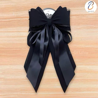 เน็ตติดผม สีดำ หางยาวแต่งริบบิ้น สวยหรู งานพรีเมี่ยม