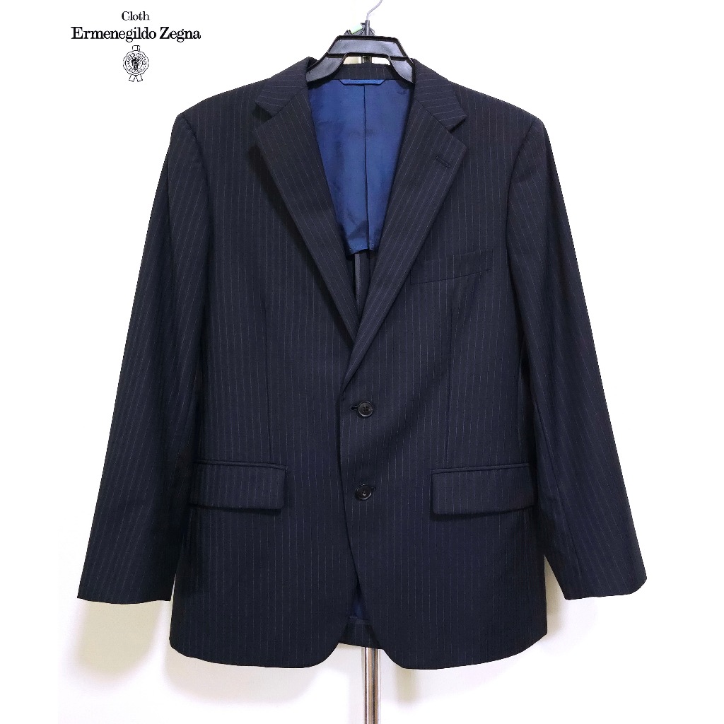 เสื้อสูทผ้า Ermenegildo Zegna สีกรมเทา อก 41 นิ้ว มือสอง