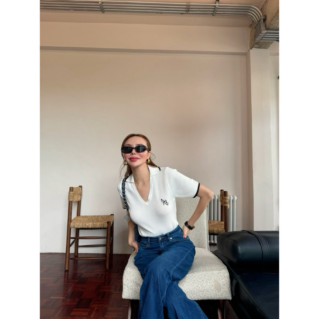 ส่งต่อ NAPATVOGUE - NPV POLO TOP (KNIT) เสื้อไหมพรม โปโล