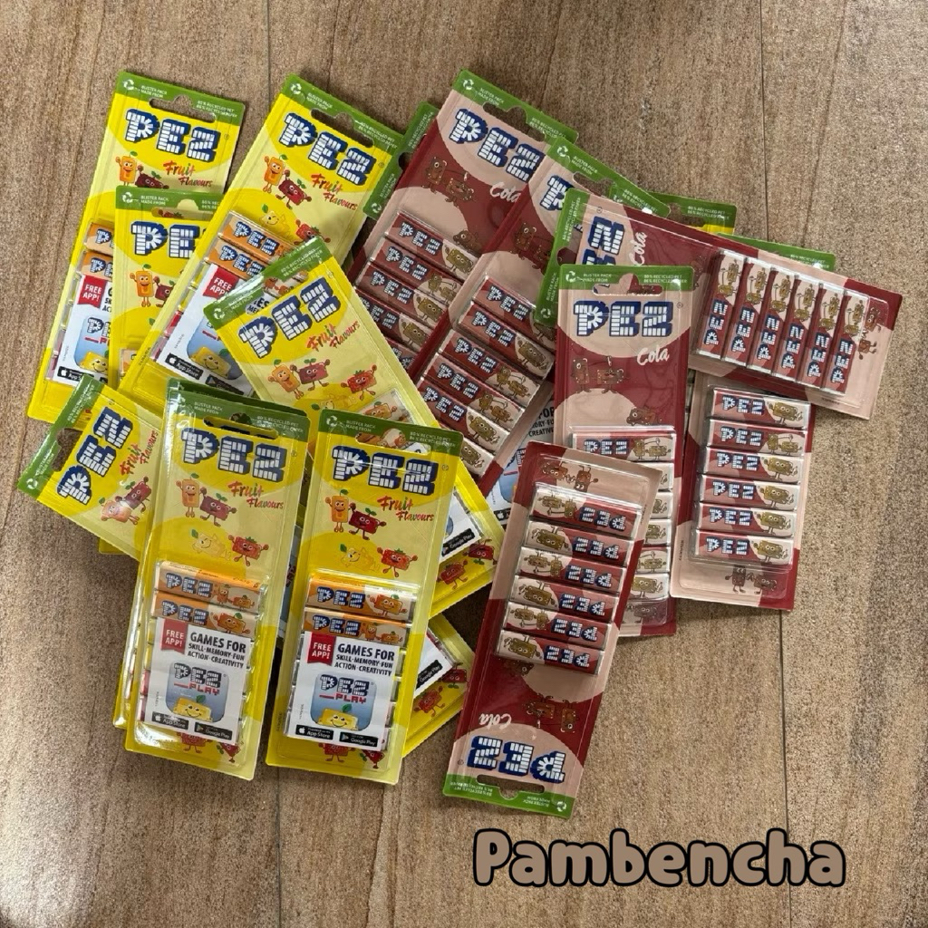 เพซ PEZ Candy ลูกอมรสผลไม้ แพค 6 แท่ง
