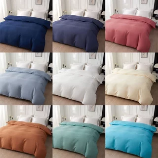 ปลอกผ้านวม สีทึบ นุ่มสบายทุกสัมผัส 5ฟุต 6ฟุต 7ฟุต กันไรฝุ่น Enjoy sleep