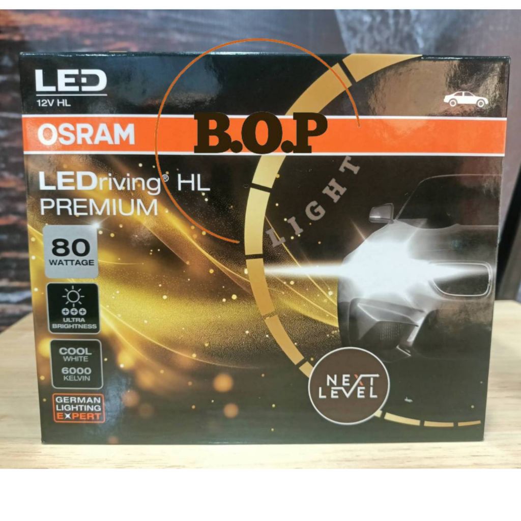 Osram Premium หลอดไฟหน้ารถยนต์ Next Level LED80W HB3/4 11000LM 6000K + LEDT10 OSRAM