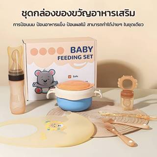 เซ็ตจานข้าวเด็ก ชุด 6 ชิ้น ชุดจานอาหารเด็ก Food Grade แบ่งส่…