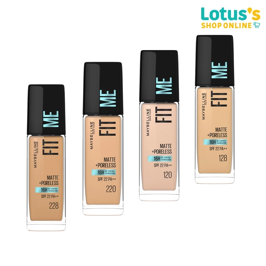 เมย์เบลลีน ครีมรองพื้น ฟิต มี แมท ลิควิด ฟาวเดชั่น MAYBELLINE FIT ME FOUNDATION MAT PORELESS