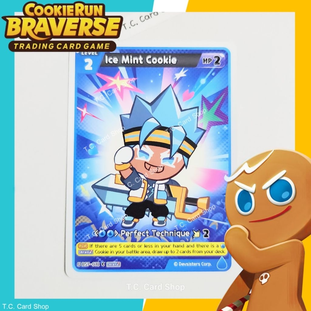 Ice Mint Cookie C BS7-072 - การ์ดคุ้กกี้รันภาษาอังกฤษ (สีน้ำเงิน) Cooking Run Braverse - Arena of Gl