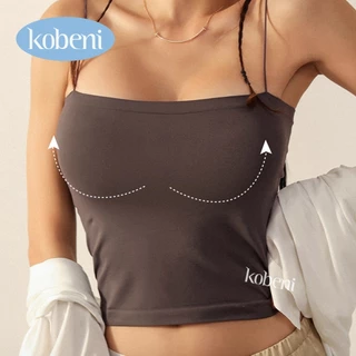 ⭐KOBENI⭐สายเดี่ยว มีฟองน้ำในตัว เต็มตัว มีหลายสีให้เลือก ผ้านิ่มยืดได้เยอะ ระบายอากาศ