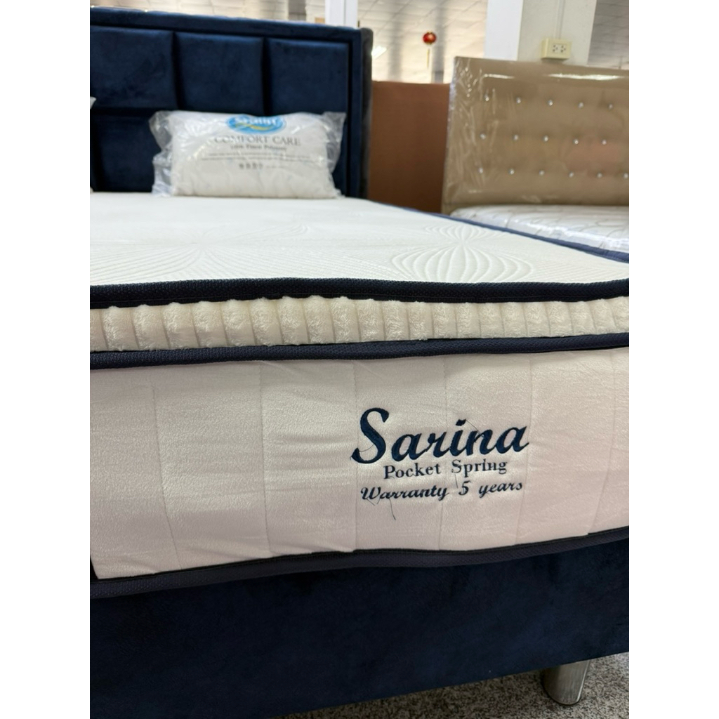 SARINA ที่นอนท็อปพ็อกเก็ตสปริงขนมิ้ง 6 ฟุต 10 นิ้ว อัดสูญญากาศ Sarina 6x10