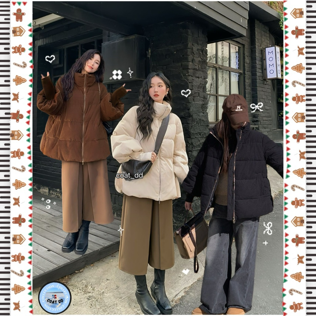 DD(no.124) ✨🤎COZY BALLOON corduroy loose puffy coat🐻🌨️ เสื้อโค้ทเรียบง่ายลุคโคซี่สุดชิค “น้อยแต่มาก” มินิมอลคลีนๆคูลๆ