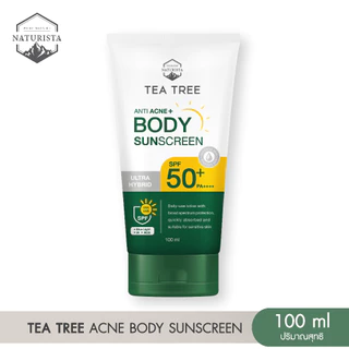 ใหม่! Naturista ครีมกันแดดทีทรี สำหรับผิวกาย TEA TREE ANTI ACNE ULTRA HYBRID BODY SUNSCREEN SPF50+ PA++++