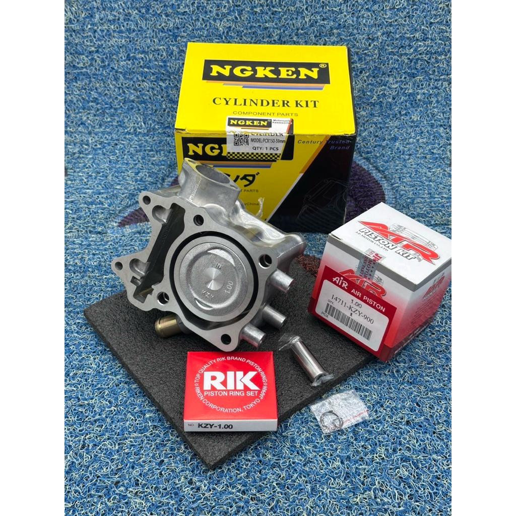 เสื้อpcx150ลูก59มิลเสื้อสูบpcx150ลูก59มิลพร้อมลูกสูบพร้อมแหวนใส่pcx150ได้ทุกรุ่น