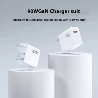 90W GaN ชุดที่ชาร์จ อัจฉริยะ ชาร์จเร็ว พร้อมสายเคเบิล Type C Charger (หัวชาร์จ + สายชาร์จ)