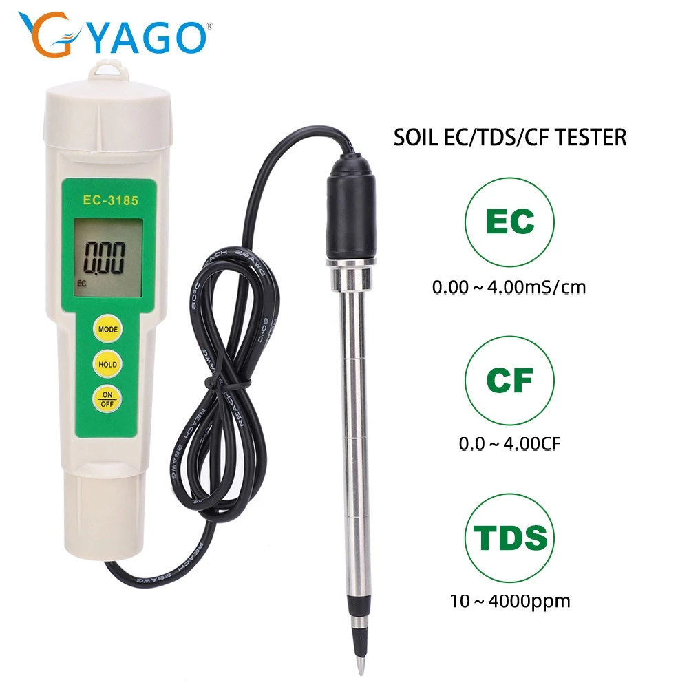 เครื่องวัดดิน RCYAGO TDS/EC Tester สำหรับปลูกพืช