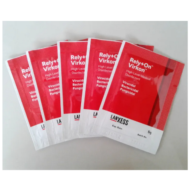 virkon แพคเกจใหม่ ชนิดซอง 5 กรัม ( จำนวน 5 ซอง/แพ็ค )