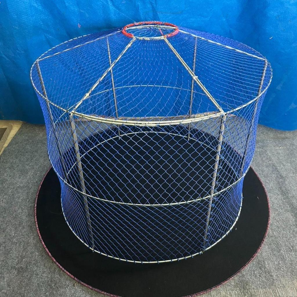 สุ่มไก่ชั้นเดียว 96x96x85 ซม. โครงเหล็ก ห่อหุ้มถักตาข่ายเบอร์ 15