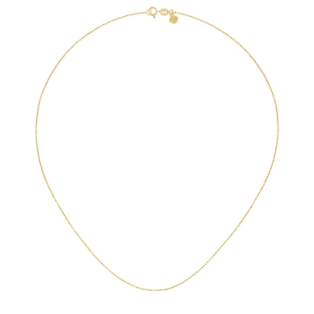 PRIMA สร้อยคอลายไข่ปลา 18K สี Yellow Gold ความยาว 16 นิ้ว 755N1319-01 **สร้อยเปล่า**