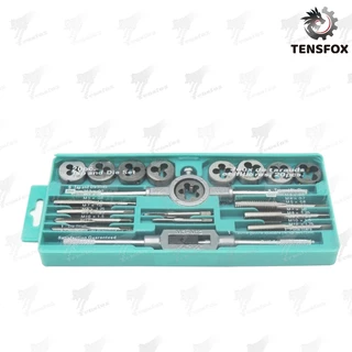 Tensfox ชุดต๊าปเกลียวตัวผู้ ตัวเมีย ชุดต๊าบเกลียว ชุดทำเกลียว 20 ชิ้น M3-M12 ชุดต๊าปเกลียวมือ พร้อมกล่อง