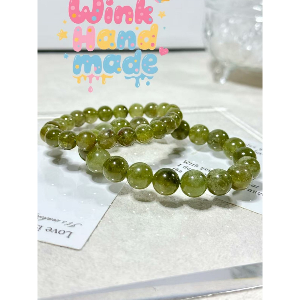 โกเมนสีเขียว โกเมนเขียว หินโกเมน โกเมนเขียว Tsavorite Garnet กำไลหิน โกเมน ใครเก็บเงินไม่อยู่ต้องมี