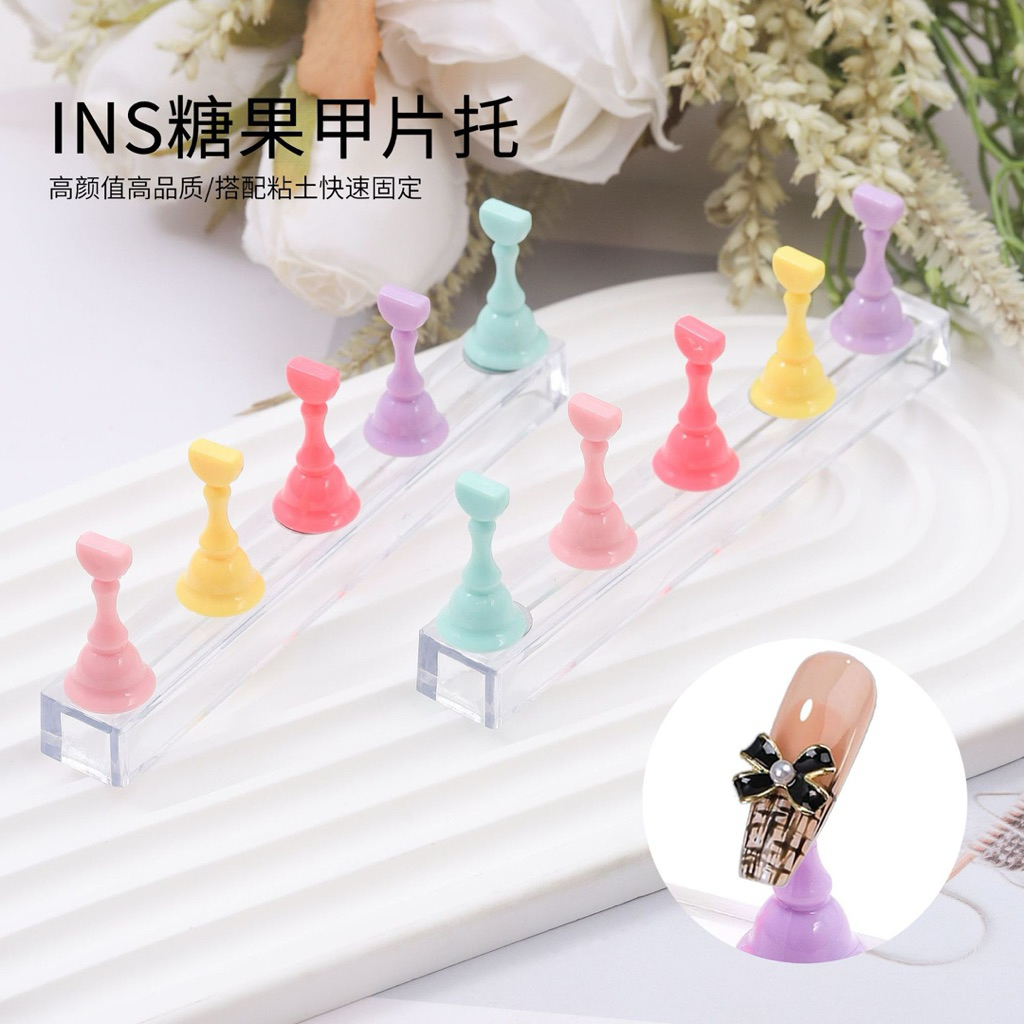 แท่นเล็บสีพาสเทล สีสันสดใสน่ารัก แม่เหล็กยึดติดแน่น สินค้าพร้อมส่ง