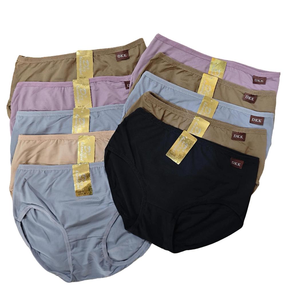 DKK กางเกงชั้นในสตรีเอวสูง DKK07 แพ็ค10ตัว ผ้าไอซ์ซิลยืดหยุ่นสูง