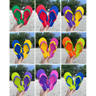 รองเท้าแตะทูโทนสดใส(แบบหนีบ)