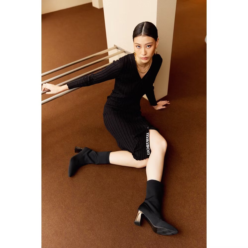 เดรสยาว mison keep สีดำ