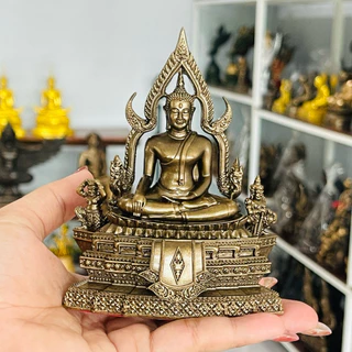 พระพุทธชินราช แร่เหล็กน้ำพี้ ขนาดเล็ก ฐาน3.5นิ้ว หน้าตัก2นิ้ว สูง 5 นิ้ว แถมฟรี ข้อมือประคำ พระผงแร่เหล็กน้ำพี้ เเละทูป