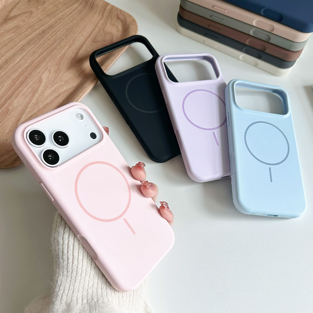 ส่งจากไทย สำหรับ ไอโฟน i17 17air 17promax เคสกำมะหยี่ ชาร์จได้ สีพื้น งานกล่อง เคสนิ่ม ซิลิโคน i16promax i16 13 14 15 รูปที่ 7