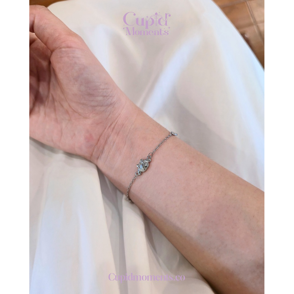 (เงินแท้ S925) My Melody Bow Bracelet สร้อยข้อมือมายเมโลดี้ ราคา ถูกที่สุด ดีลบีเคเค แกลเลอรีภาพที่ 4