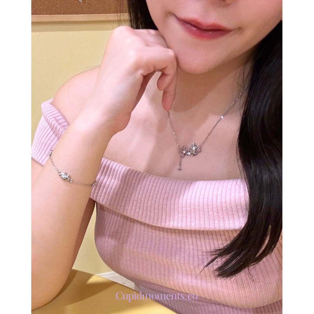 (เงินแท้ S925) My Melody Bow Bracelet สร้อยข้อมือมายเมโลดี้ ราคา ถูกที่สุด ดีลบีเคเค แกลเลอรีภาพที่ 6