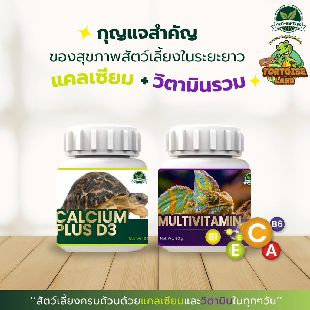 PRO-REPTILES แคลเซียม หรือ วิตามินรวม