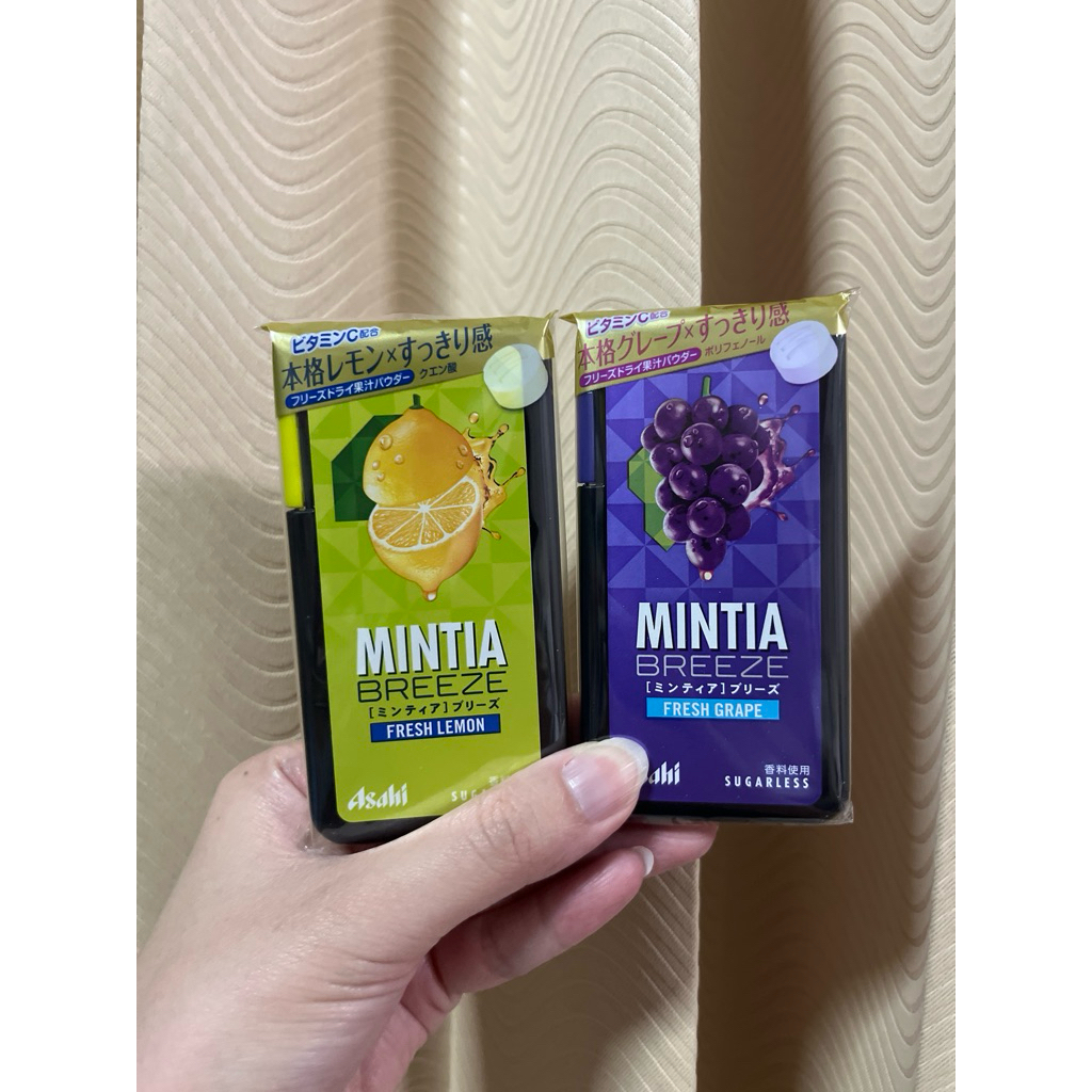 ลูกอม mintia breeze Asahi sugarless แท้จากญี่ปุ่น