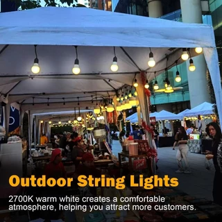 Qimedo ไฟปิงปองLED 6W สว่างสุด ไฟแต่งสวน วินเทจ ไฟสายLED กลางแจ้อง ไฟประดับ งานเลี้ยง คริสต์มาส ปาร์ตี้