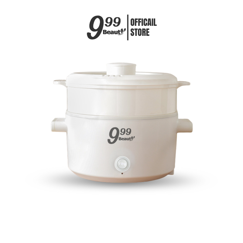 999Beauty หม้อไฟฟ้า 1.5L มินิ หม้อไฟฟ้าอเนกประสงค์ กระทะไฟฟ้า เคลือบเทปล่อน