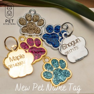 ป้ายชื่ออลูมิเนียม รูปอุ้งเท้าหรูสีสดใสเป็นประกายเพชร สำหรับ…