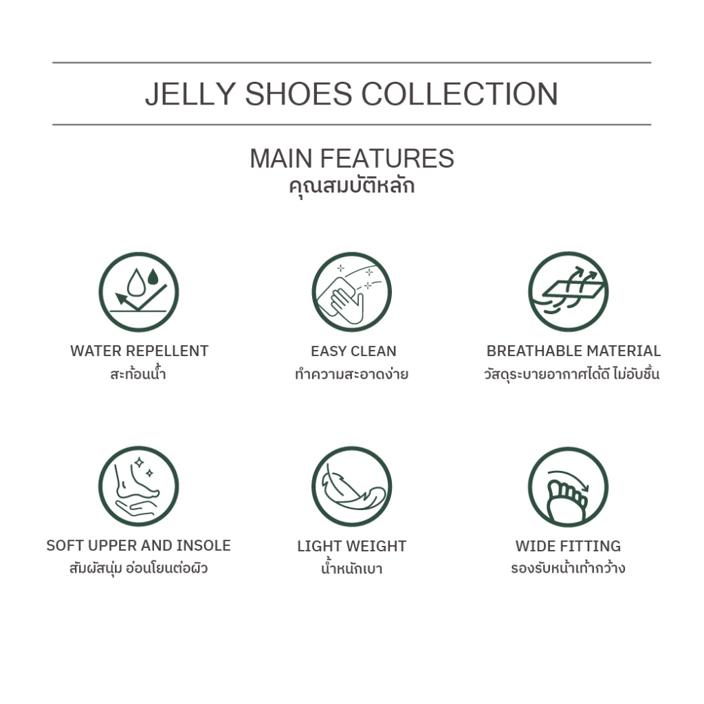 POLO CLUB รองเท้ายาง รุ่น JL-2769 สีเบจ| รองเท้าแตะผู้หญิง - รูปที่ 5