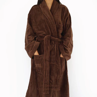 Hiatti. The Daily Robe - Chocolate Powder ชุดคลุมอาบน้ำ 100% Cotton
