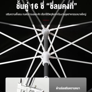 Fisher's ร่มตกปลา 2เม/2.4เม/2.6เม ร่มตกปลาชิงหลิว ยางสีดำหนาสองชั้น ขนาดใหญ่ อลูมิเนียม+PPC กันแสง UV กันแดดกันฝน