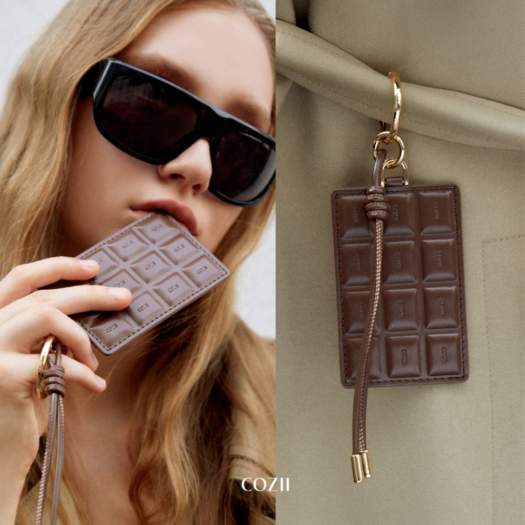 [NEW COZII - Chocolate Bag Charm พวงกุญแจตกแต่งกระเป๋า การ์ดช็อกโกแลต