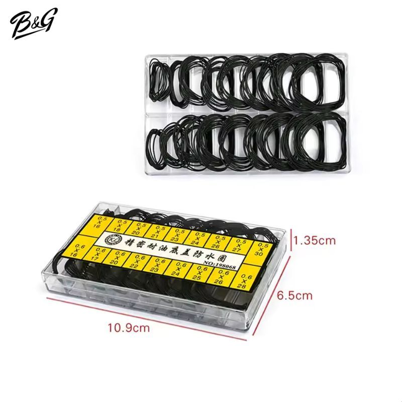 (พร้อมส่ง) ยางโอริง สำหรับฝาหลังนาฬิกาข้อมือ จำนวน 200 เส้น 0.5 มม./0.6 มม.แหวนยาง O-Ring ปะเก็นสําหรับช่างซ่อมนาฬิกา รูปที่ 3
