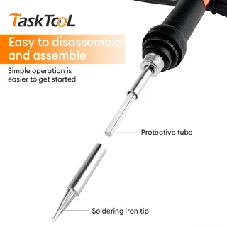TASKTOOL หัวแร้งบัดกรี 60W หัวแร้งไฟฟ้า ชุดหัวแร้งบัดกรี 13 ชิ้น ปรับอุณหภูมิได้ TISI STANDARD