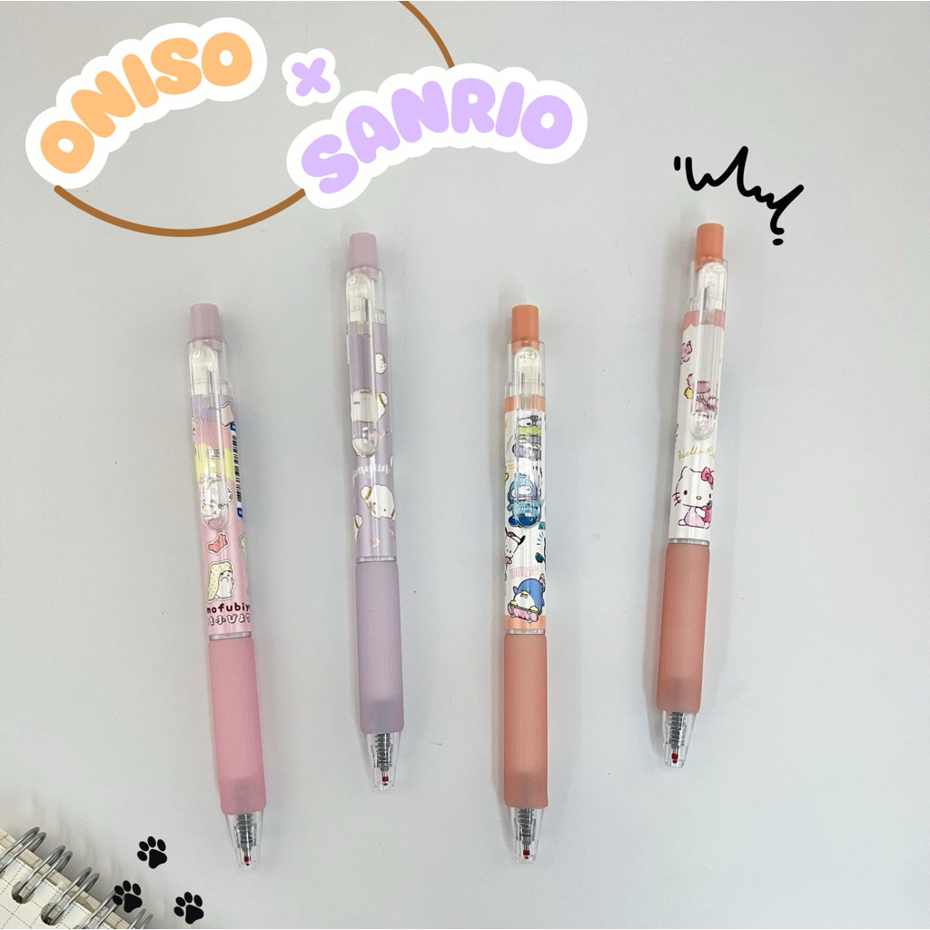 Oniso x Sanrio ปากกาเจล ลายลิขสิทธิ์แท้ หมึกสีน้ำเงิน 0.5 มม.  Kitty/Hapidanbui/Cogimyun/Marumofubi