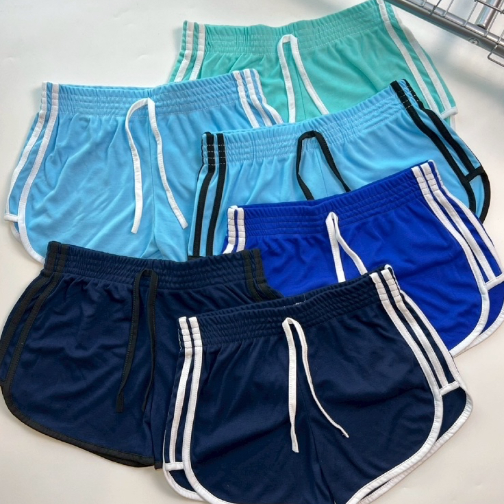 Mid month กางเกงสายฝอขาสั้น (สั้นพิเศษ) Free size แต่ง3แถบ มีหลายสี ใส่นอนหรือออกกำลังกาย ผ้าไม่ร้อน พร้อมส่งจากไทย