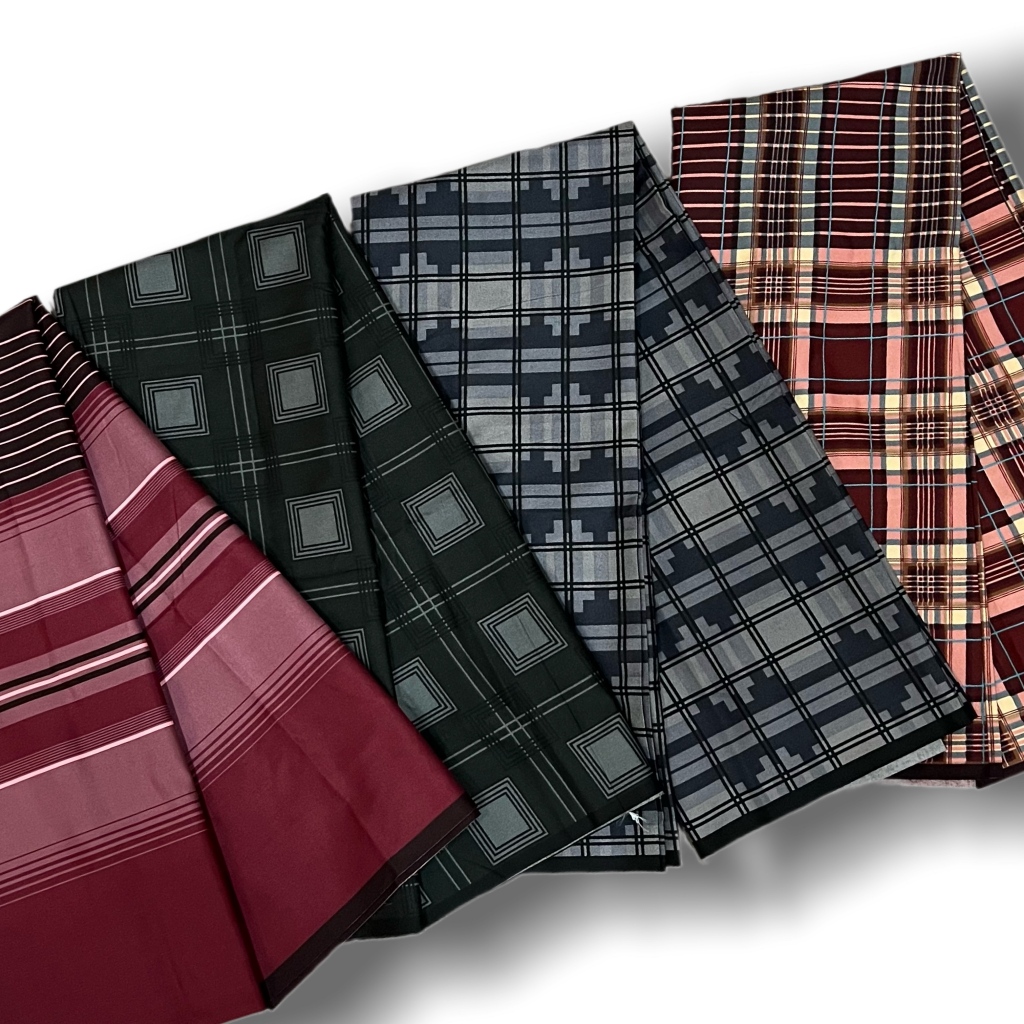 ผ้าถุง ชิ้นเดียว ลายตารางและลายเส้น ผ้านิ่ม ลายสวย เนื้อผ้าเกรดสูง ผ้าสโร่งชาย ขายตรงจากโรงงาน