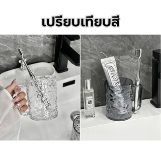 🪥🥛✨ แก้วแปรงฟัน แก้วบ้วนปาก ถ้วยใส่แปรงสีฟัน ห้องน้ำ พลาสติกใส แข็งแรง กันน้ำ มินิมอล ใช้ง่าย ทำความสะอาดง่าย