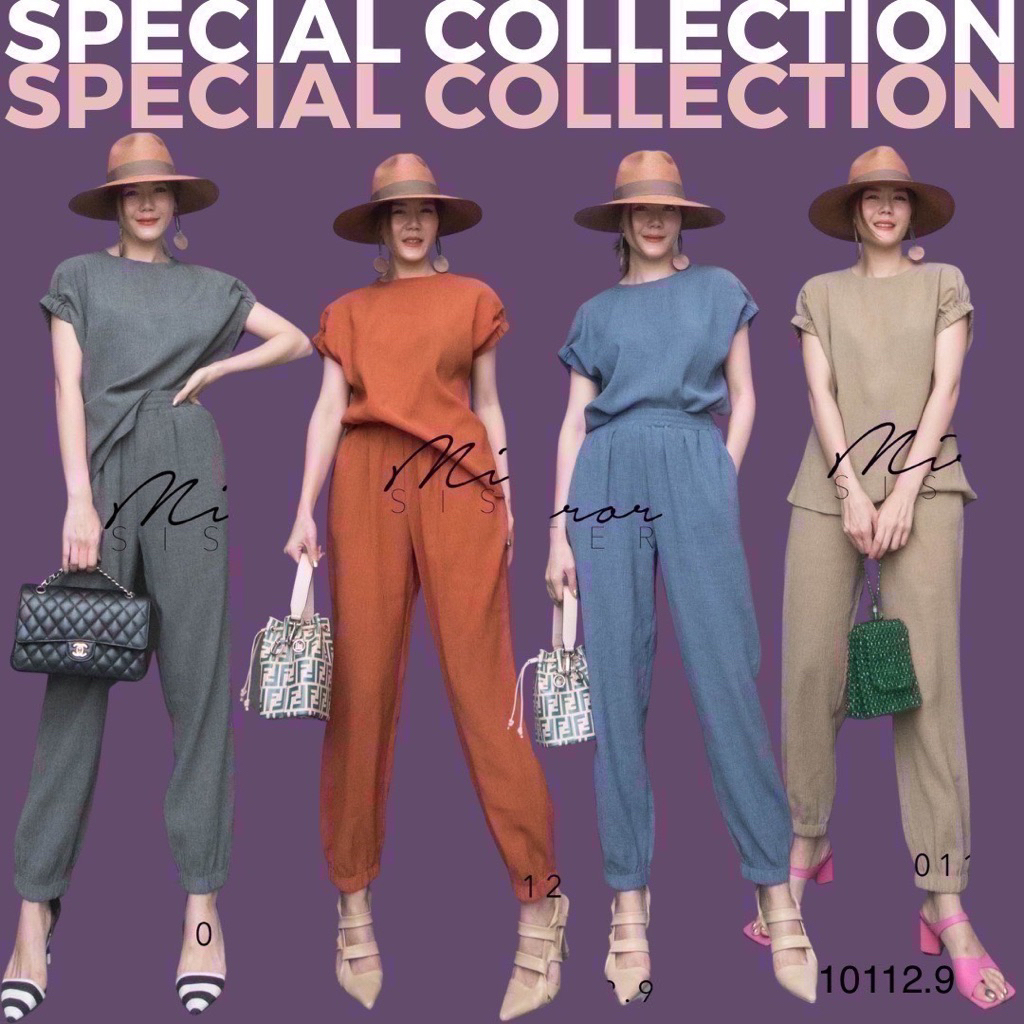 Mirrorsister 🔖10112.9 Setเสื้อคู่กางเกง ทรงดีใส่สบาย ใส่ง๊ายง่าย