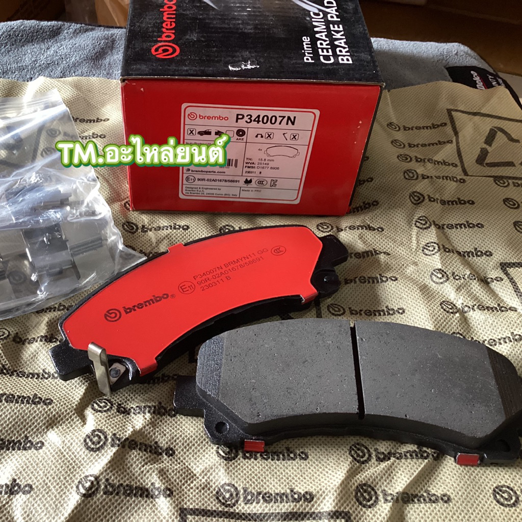 Brembo ผ้าเบรกหน้า P34007N D-Max 2.5D/3.0D ปี2007-2019 เชฟโคโรลาโด้ ปี2011-2016