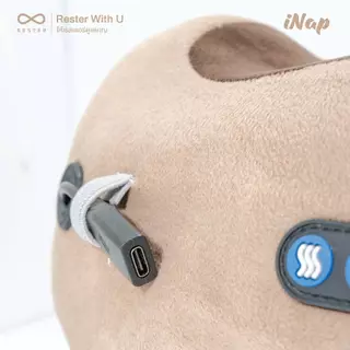 (ซื้อคู่ถูกกว่า) Rester หมอนนวดคอไฟฟ้า หมอนรองคอไร้สาย รุ่น iNap Massage Neck Pillow
